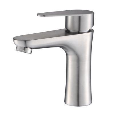 ก๊อกอ่างล้างหน้าสแตนเลสขัดเงาสวยงาม Bathroom Faucet Faucet CE ISO9001