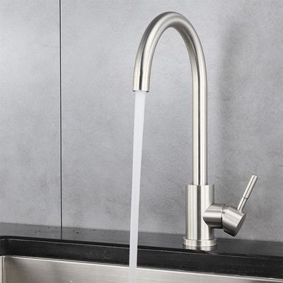 ตะกั่วฟรีเงินสแตนเลสครัว Faucet ความต้านทานต่อการกัดกร่อนของกรด