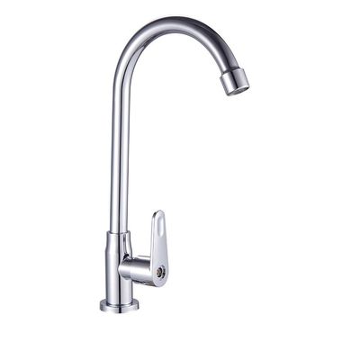 OEM 304SS ก๊อกเดี่ยวอ่างล้างหน้าแบบเย็น ทนต่อการกัดกร่อน ทนต่อสิ่งสกปรก