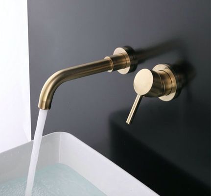 Modern Gold Brushed Stainless Steel Concealed Faucet ทำความสะอาดง่าย