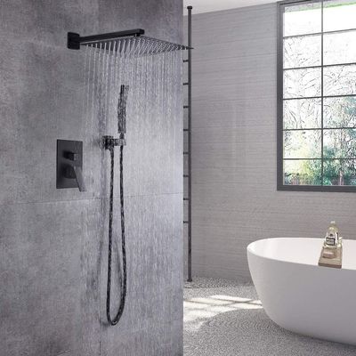 Faucet สแตนเลสขัดสีดำ Concealed Faucet Faucet น้ำร้อนและเย็นแบบถนอมรักษา