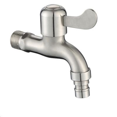 สแตนเลสติดผนังเครื่องซักผ้า Faucet ขัดพื้นผิวป้องกันการเกิดออกซิเดชัน